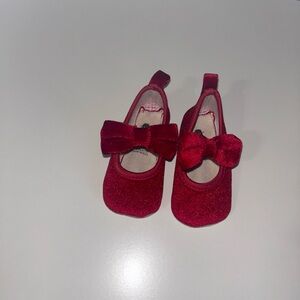 Elegant Red Bow Kids Shoes